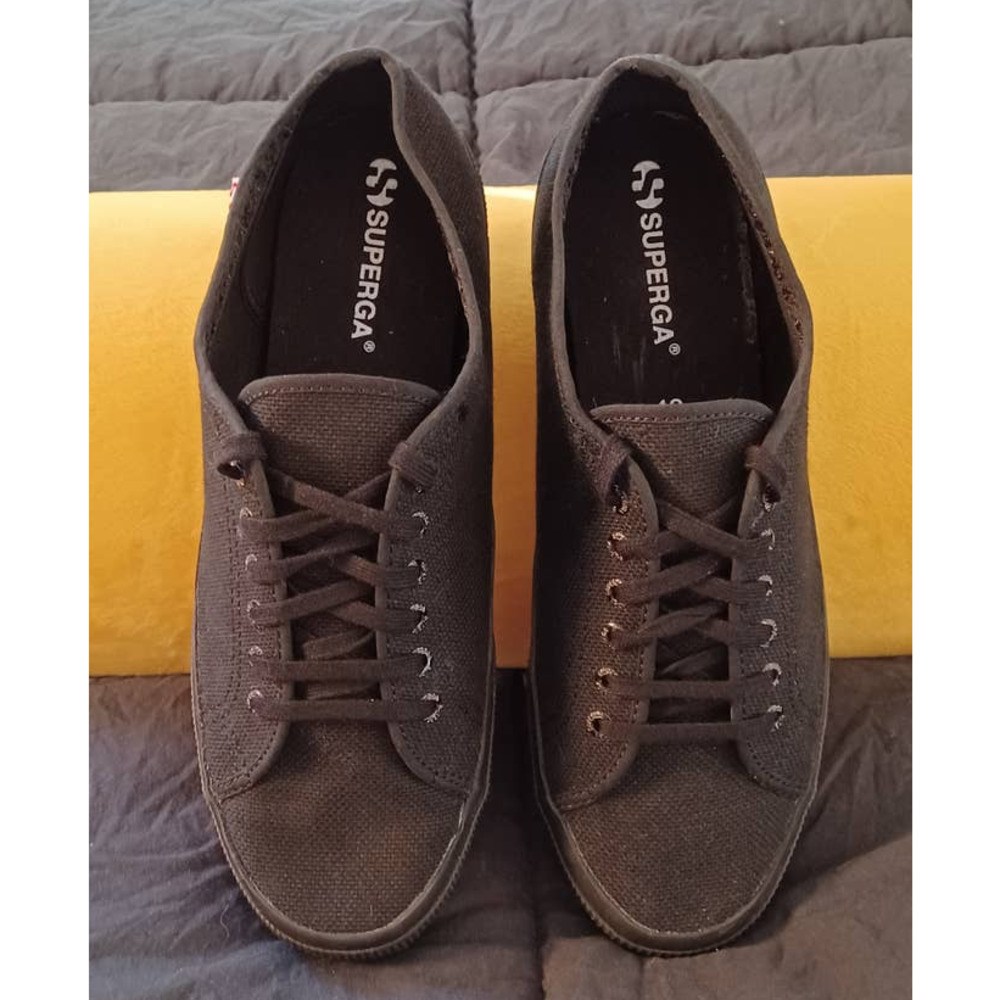 Superga Shoes Women's Size 9 Sneakers Black Athleisure Minimalist Comfort Basic